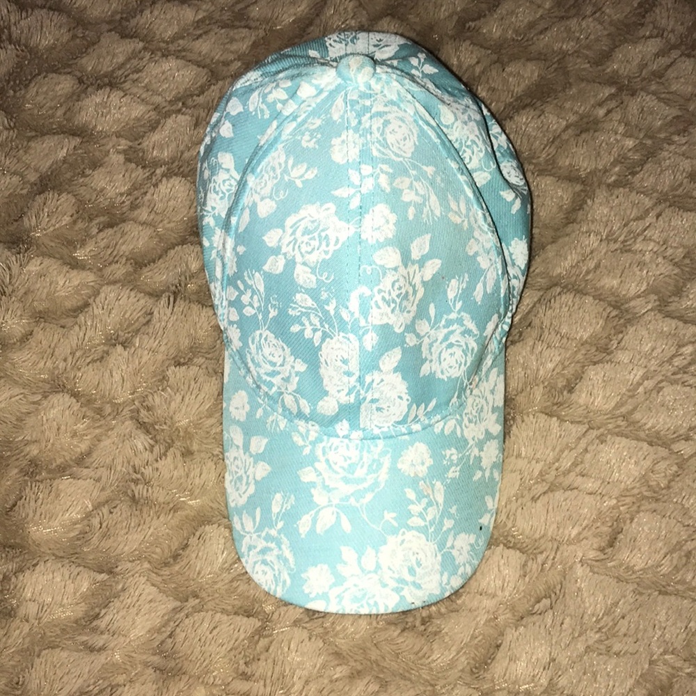 Flower print ball cap